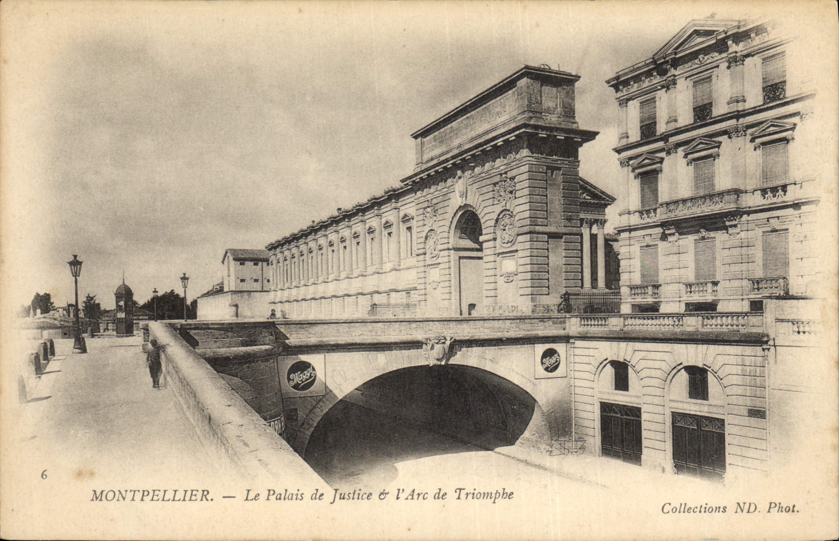 CPA Palais de Justice et l'Arc de Triomphe Montpellier