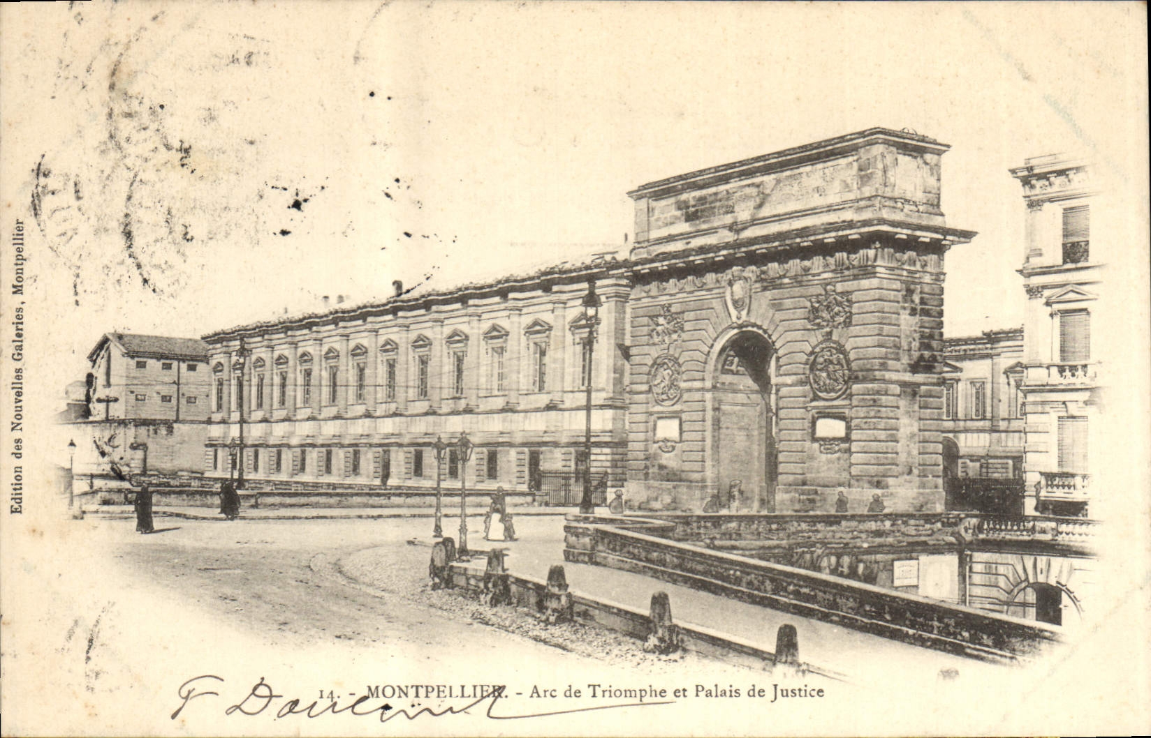 CPA Montpellier Arc de Triomphe et palais de justice 