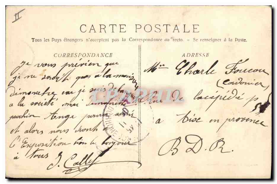 Marseille - Le Palais de Justice — Philotypie R. Lachaur, n°4 — Rückseite
