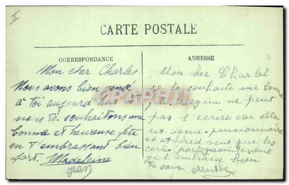 CPA Montpellier le palais de justice  — Rückseite