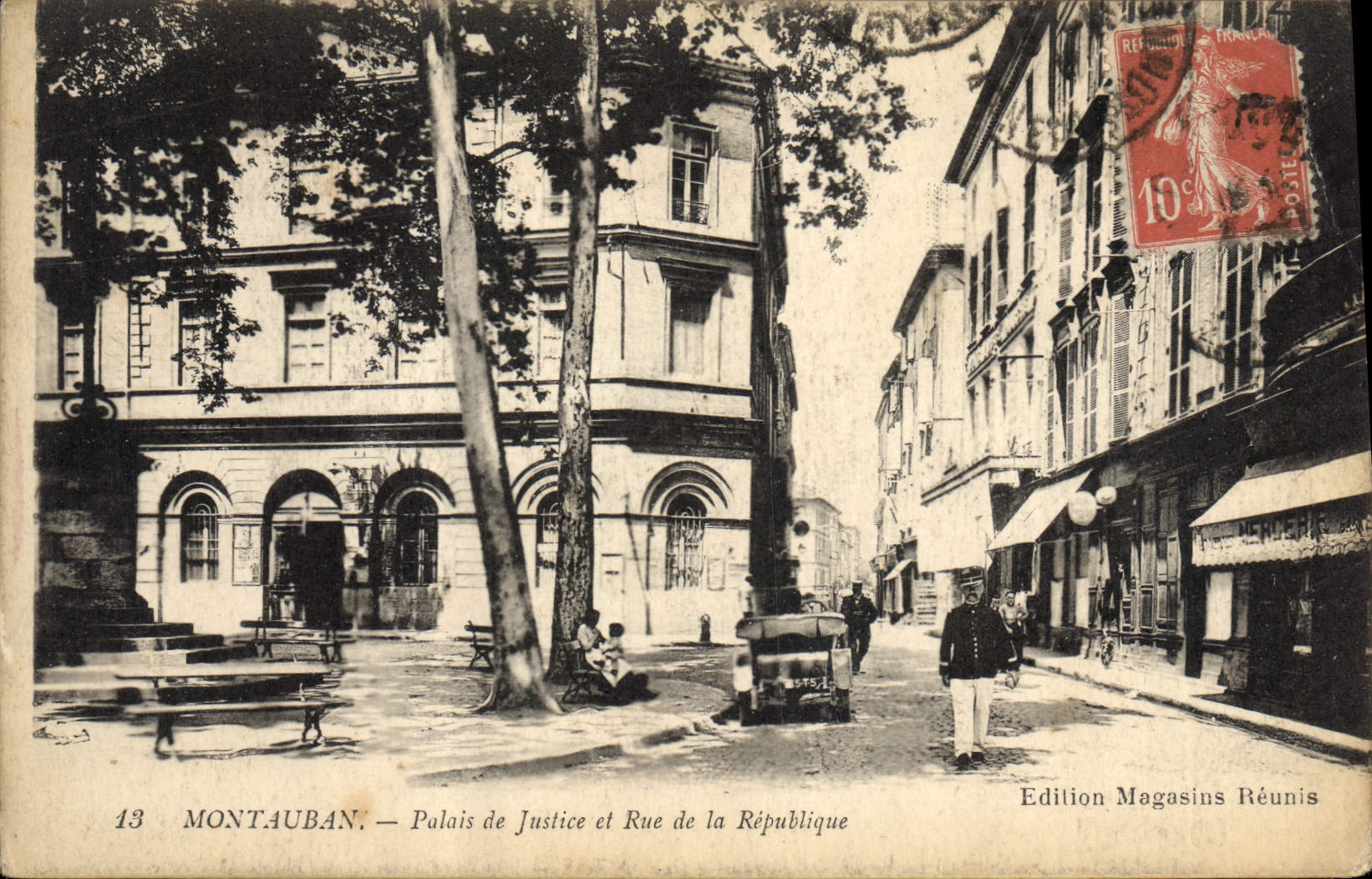 Montauban — Palais de Justice et Rue de la République — Edition Magasins Réunis