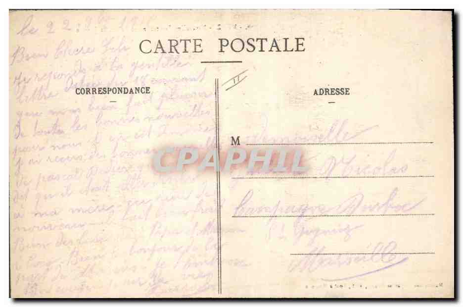 CPA Metz Nouvelles fontaines et palais de justice  — Rückseite