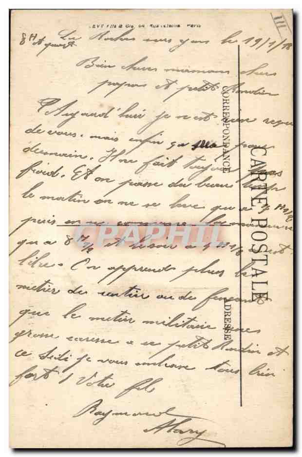 CPA Bateau de Guerre Ernest Renan Croiseur de 1ere classe — Verso