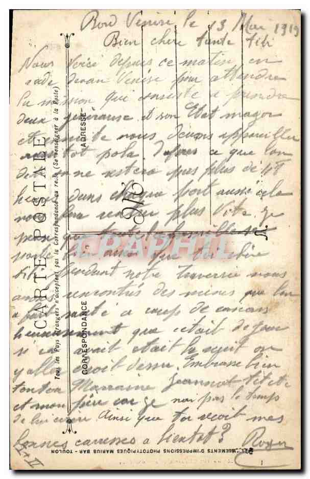 Kruiser Edgar Quinet — Franse Marine — Oorlog 1914-15-16-17-18 — Achterkant