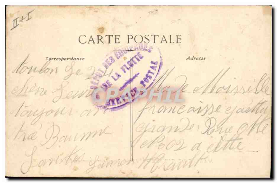 CPA Bateau de Guerre Edgard Quinet Croiseur de 1ere classe — Verso