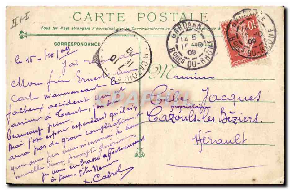 Croiseur cuirassé Ernest-Renan — Marine Militaire Française — Phototypie Marius Bar — Toulon — Verso