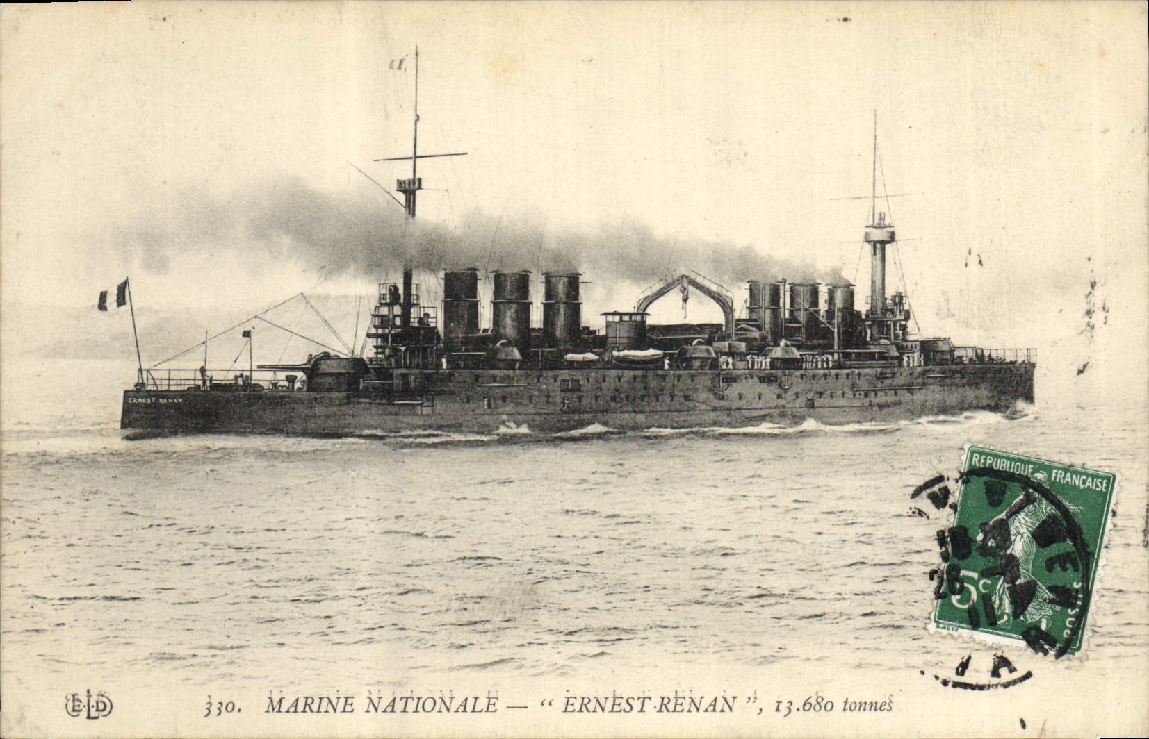 CPA Bateau de Guerre Ernest Renan