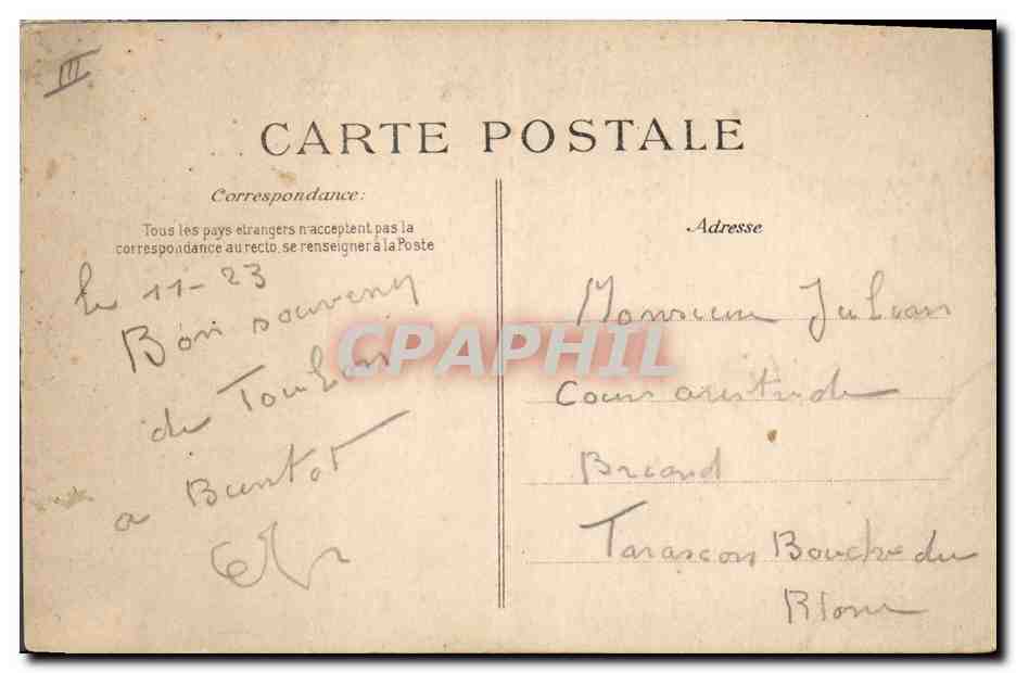 CPA Bateau de Guerre Edgar Quinet  — Verso