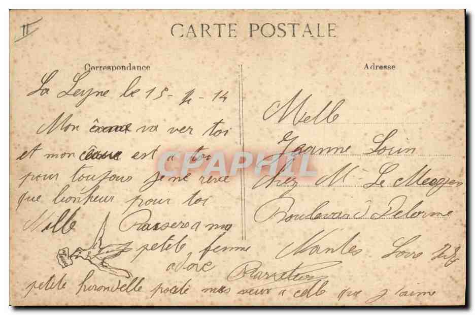 CPA Bateau de Guerre Ernest Renan Croiseur Cuirasse — Verso