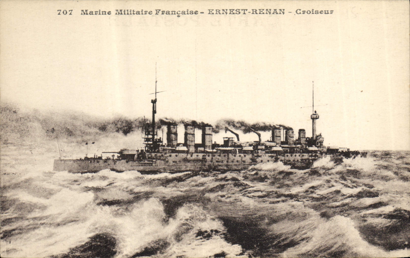Ernest-Renan — Croiseur de la Marine Militaire Française — n°707