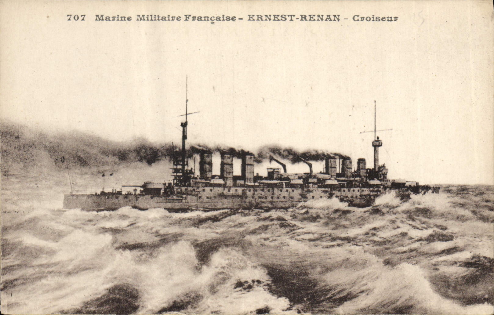 Ernest-Renan — Croiseur de la Marine Militaire Française — n°707