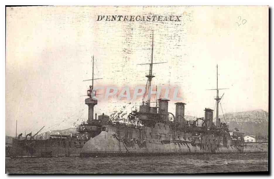 CPA Bateau de Guerre D'Entrecasteaux