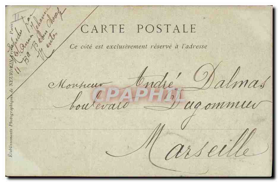 CPA Prefecture Nantes — Verso