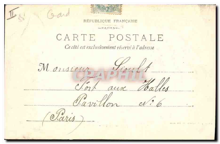 CPA Prefecture Nimes — Verso