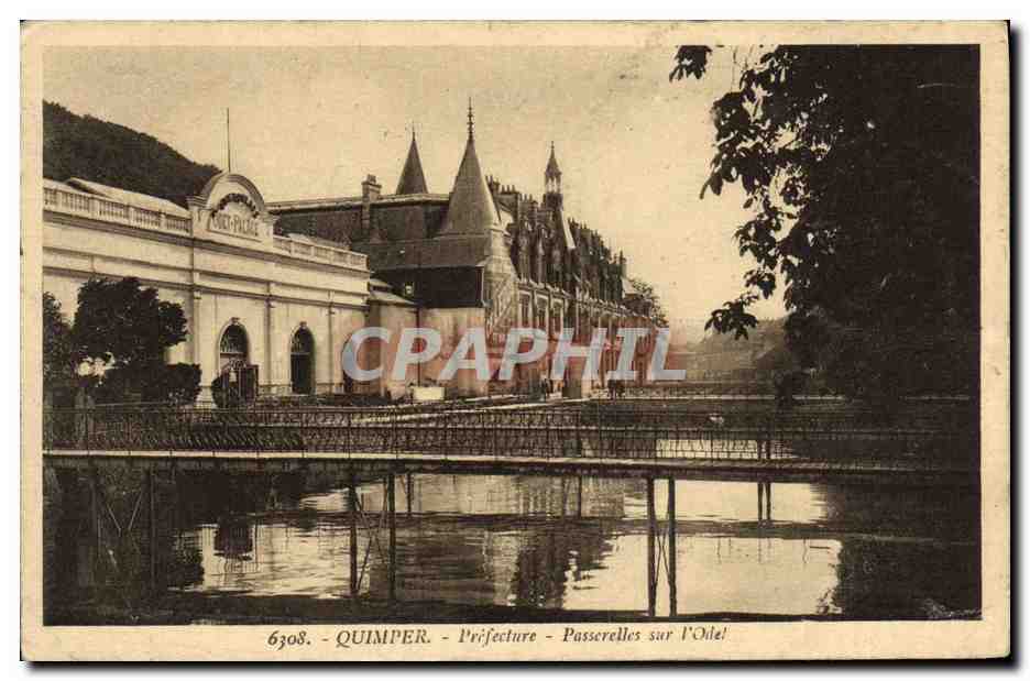 CPA Prefecture Quimper Passerelles sur l'Odet