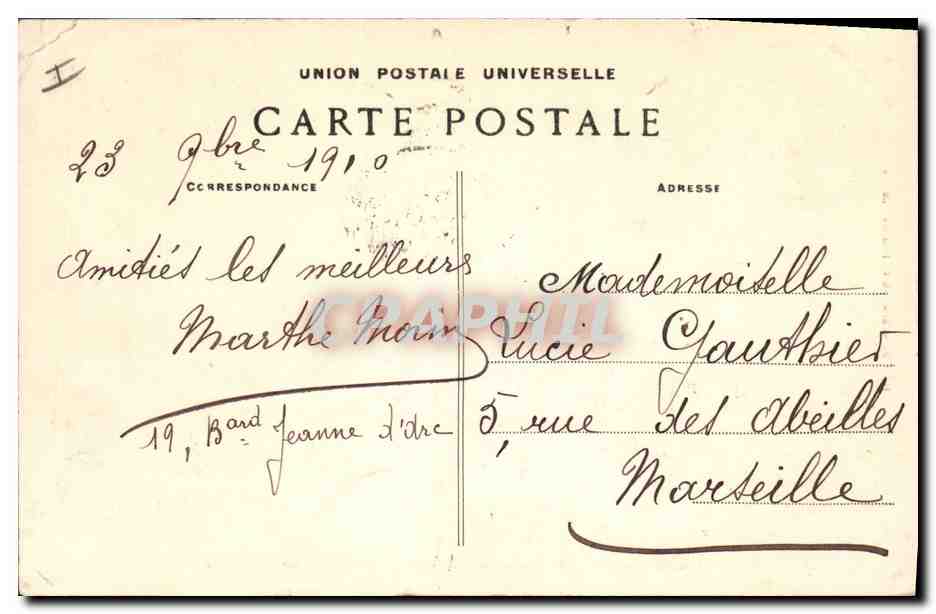 CPA Poitiers Prefecture Pavillon central de la Cour d'honneur — Verso