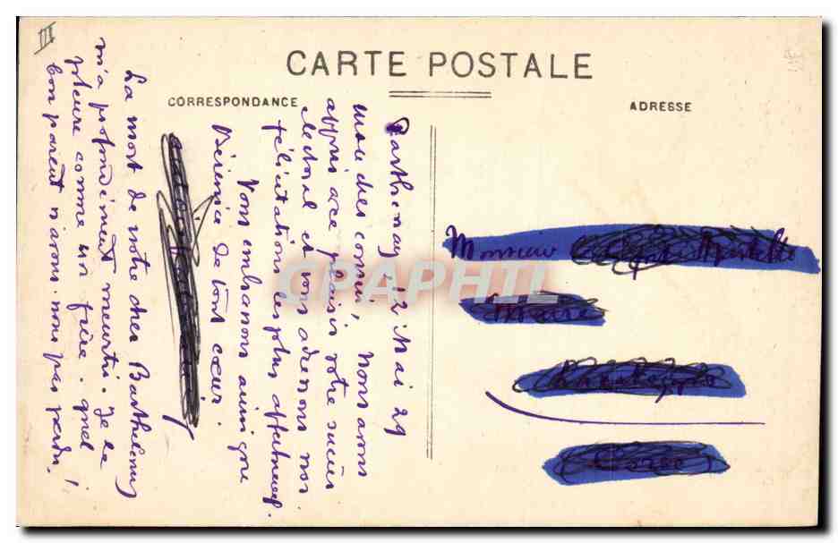 CPA Parthenay La Sous Prefecture  — Verso