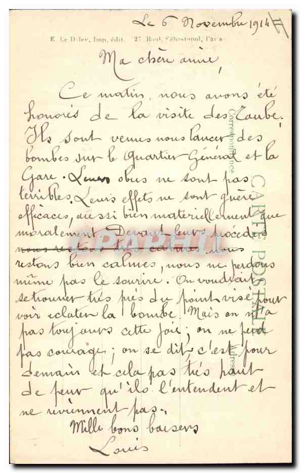 Reims — Boulevard Lundy — détruit par un seul projectile en 1914 — 8me Série — Reverso