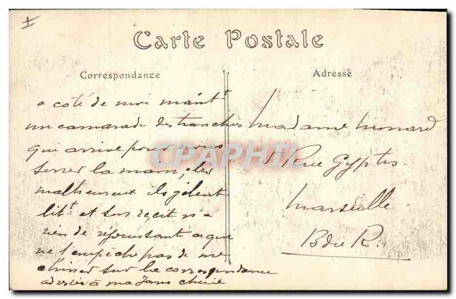 Cathédrale de Reims — Dessus de la Voûte, après le bombardement du 19 septembre 1914 — Jules MATOT, éditeur, Reims — Verso