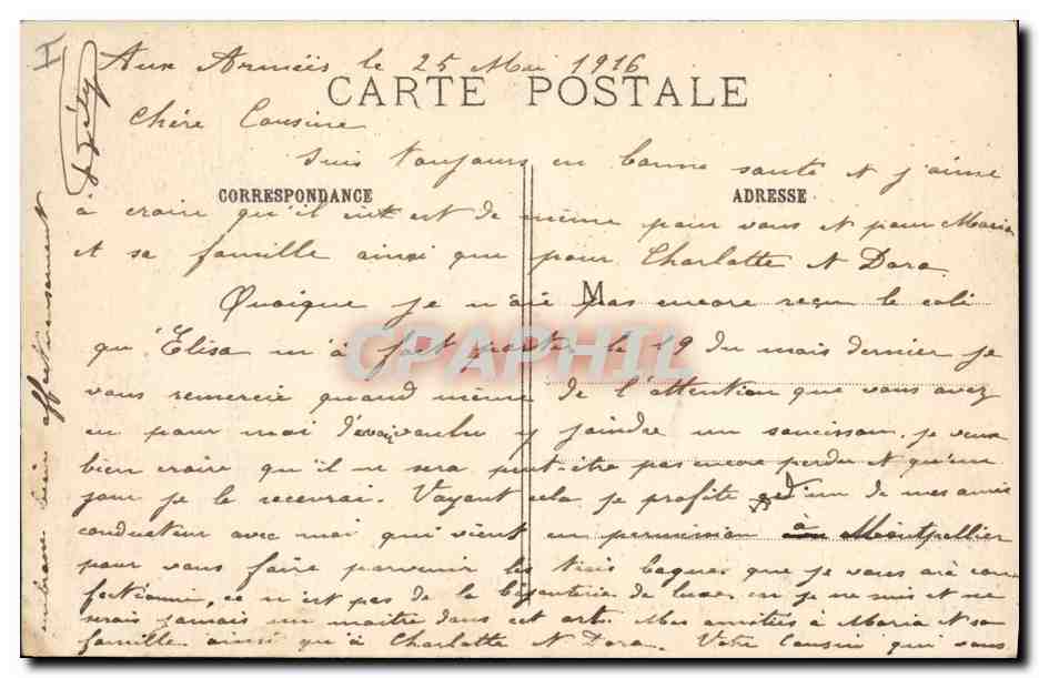 Restes de l'Église de Virginy — près Ville-s-Tourbe (Marne) — Phot-Expresse, n° 816 — Verso