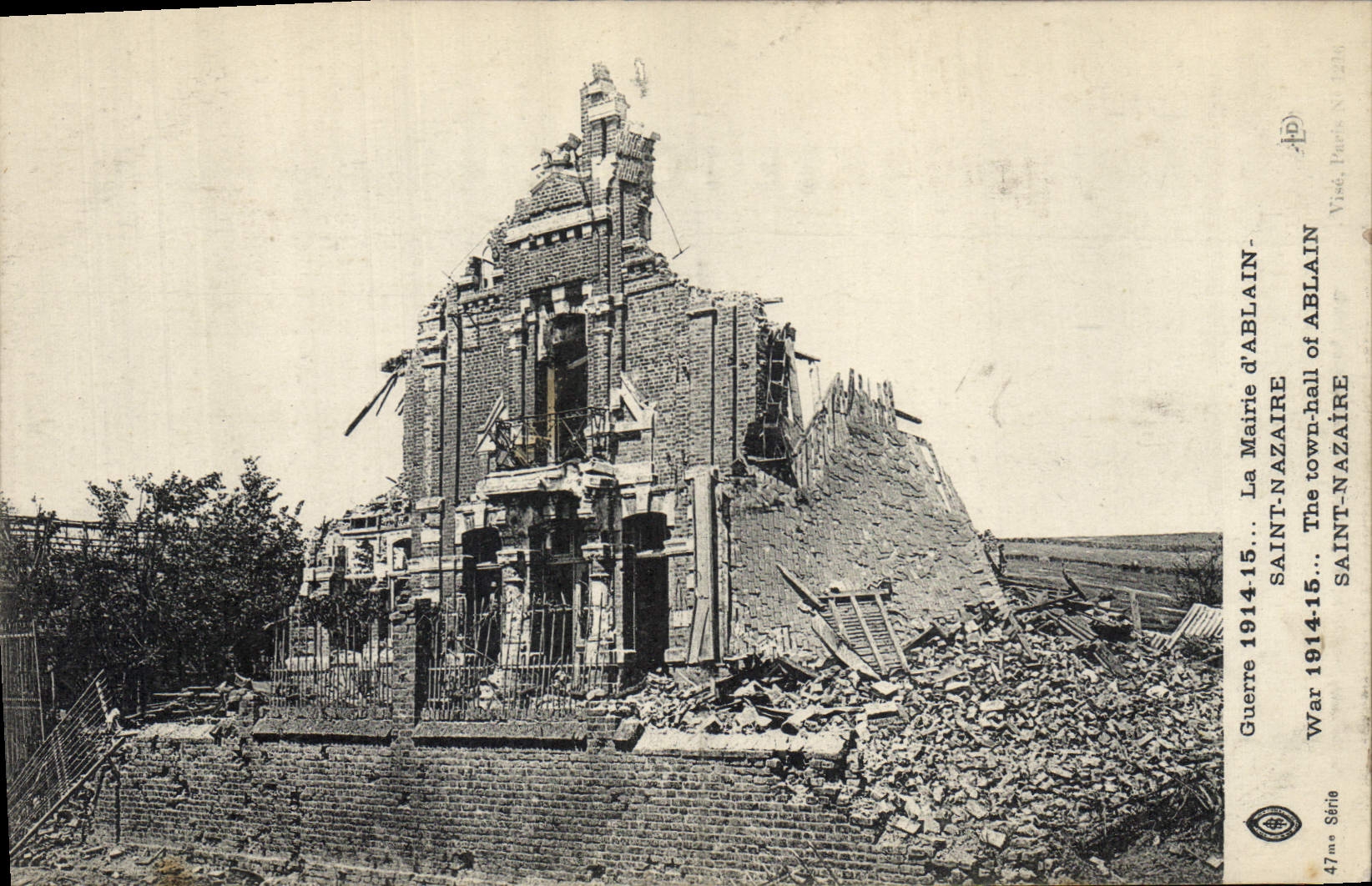 Saint-Nazaire — Destroyed Town Hall — Viriat, Paris, series 47