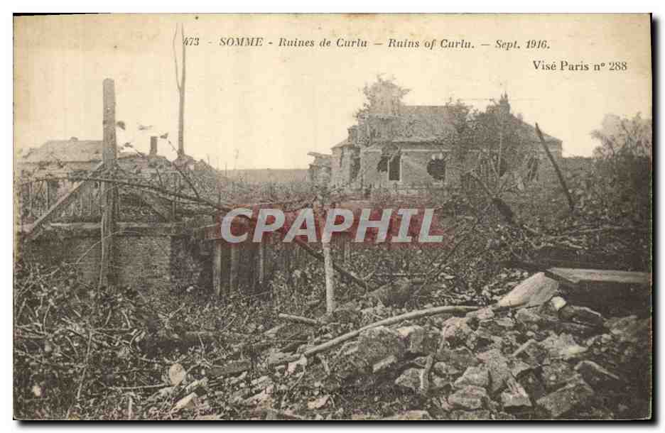 Ruinen von Curlu — Somme — Visé Paris n° 288
