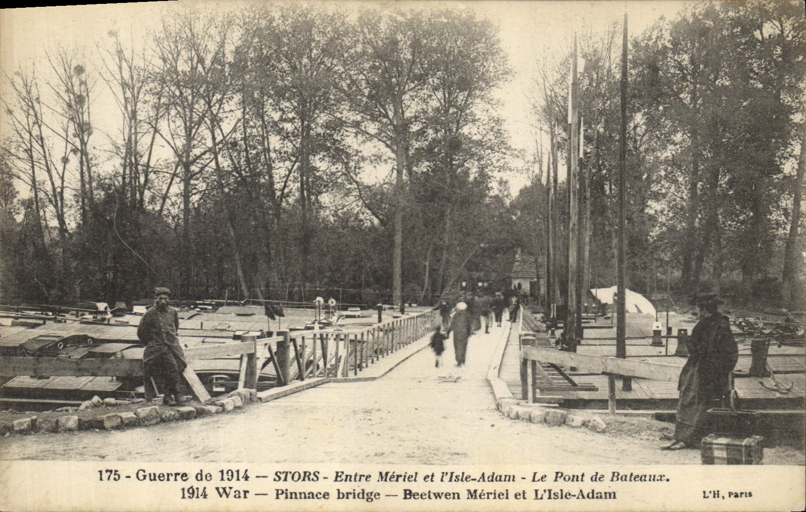 Pont de Bateaux — Entre Mériel et L'Isle-Adam — STORS — Guerre de 1914