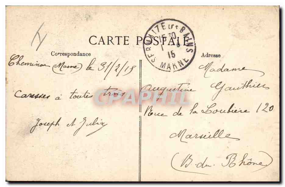 HuiRON — Um den Mühlen — Schlacht an der Marne vom 6. bis 12. Sept. 1914 — O.J. — 110 — Rückseite