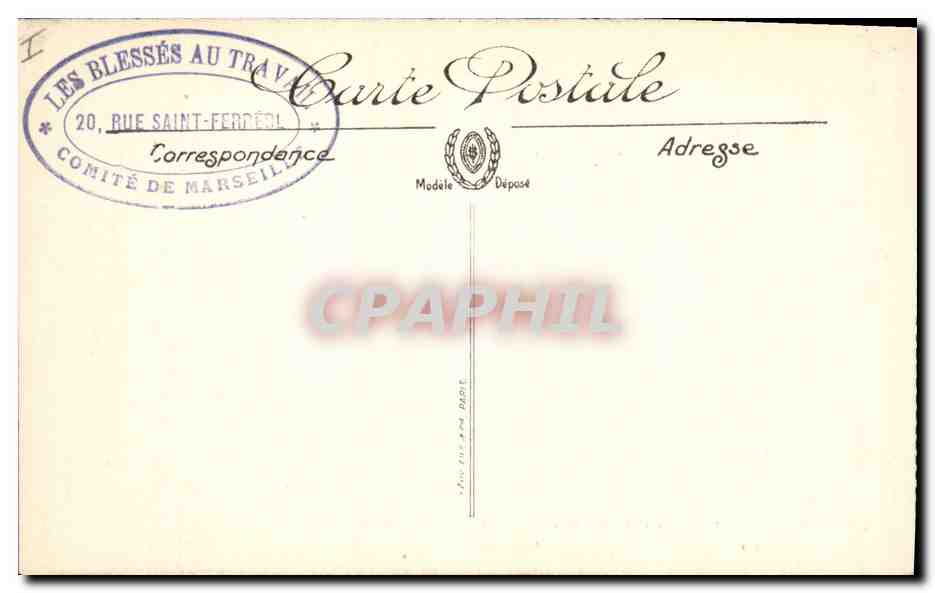 Albert (Somme) — Après le bombardement — Visé Paris n° 618 — Verso