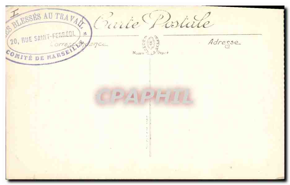 Albert (Somme) — Quartier après le bombardement — Vise Paris n°722 — Verso