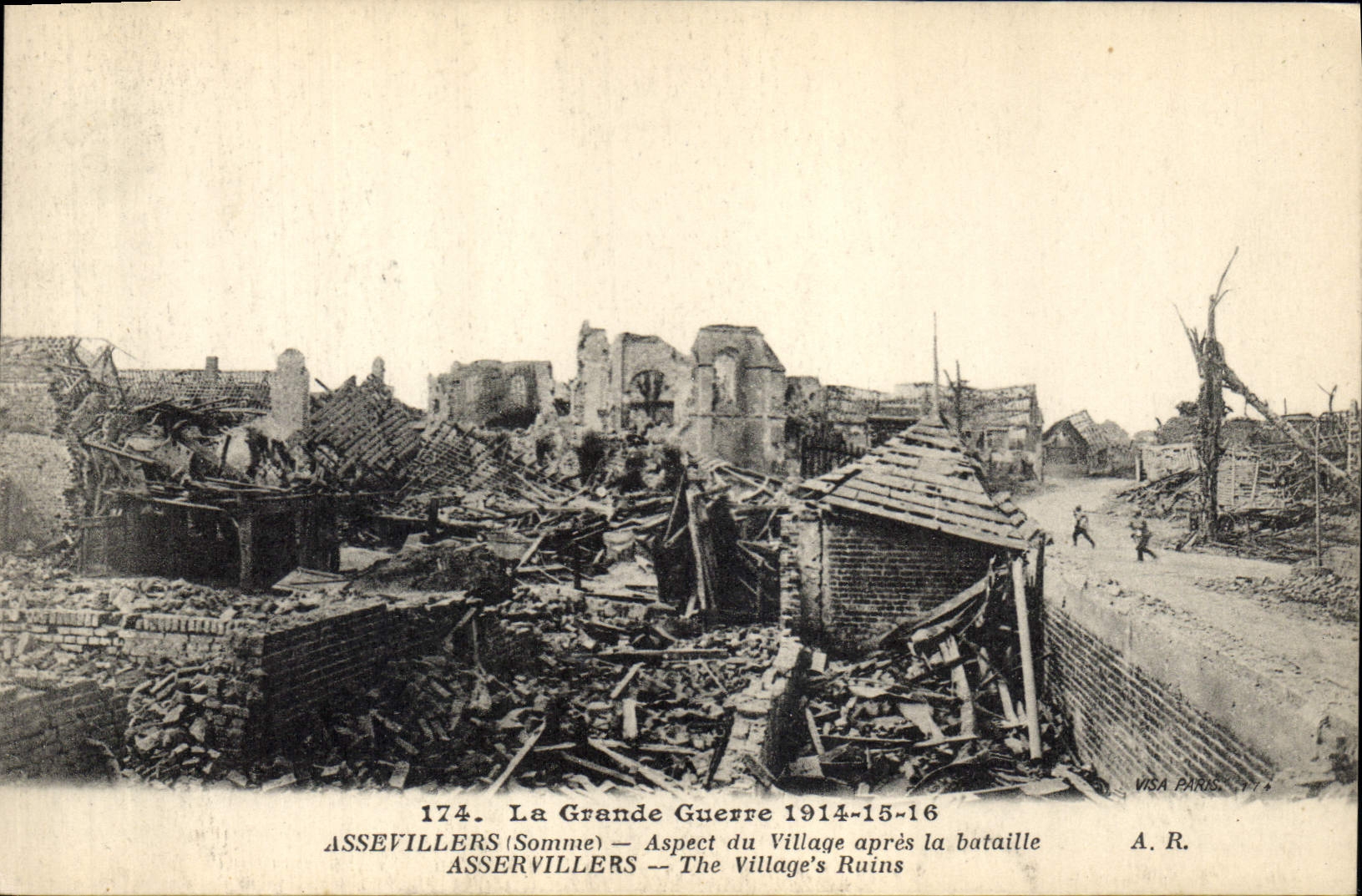 Assevillers (Somme) — Aspect du Village après la bataille — A.R. 174
