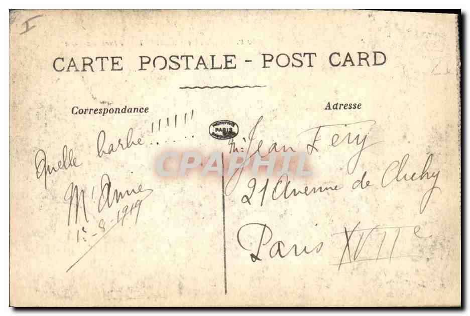 CPA Militaria Ruines de cambrai place au Bois  — Back