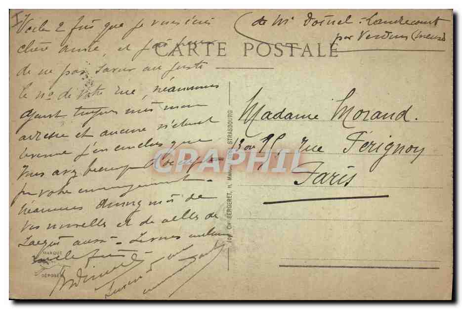 CPA Militaria Verdun — Rückseite