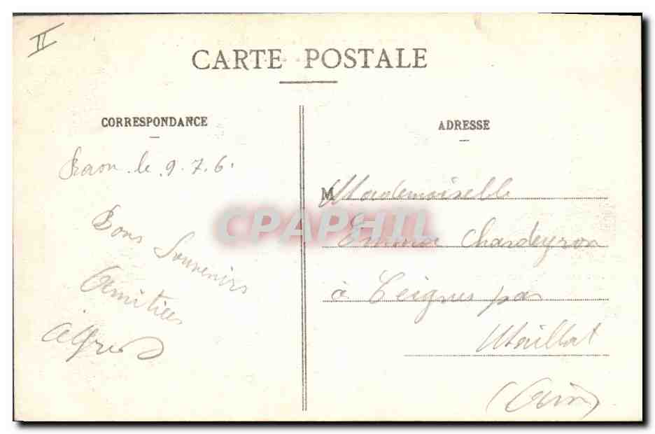 CPA Militaria Guerre 1914 1915 les Vandales ont passe Raon l'Etape entree de la rue Thiers  — Rückseite