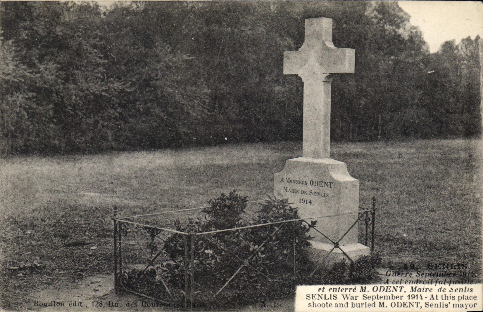 M. Odent, maire de Senlis — mort en guerre en septembre 1914 — éditeur Bouillon, n° 49