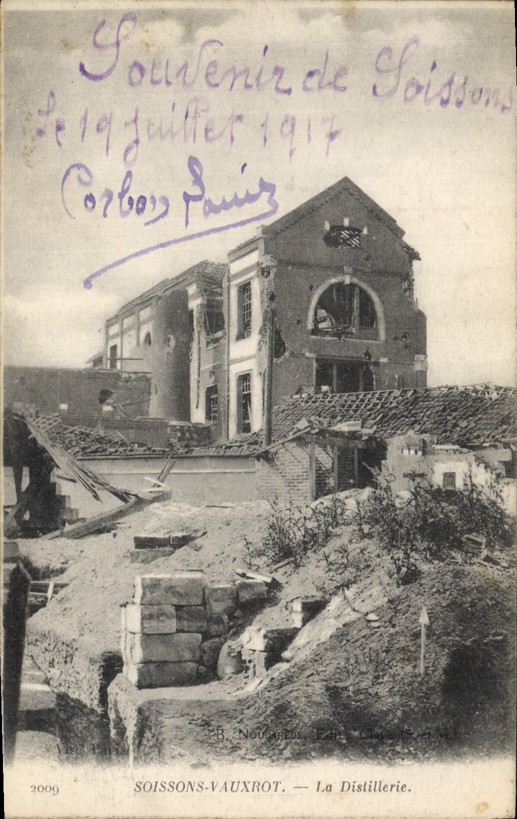 CPA Militaria Soissons Vauxrot la Distillerie 