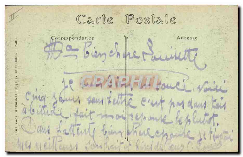 CPA Militaria Soissons Vauxrot la Distillerie  — Rückseite