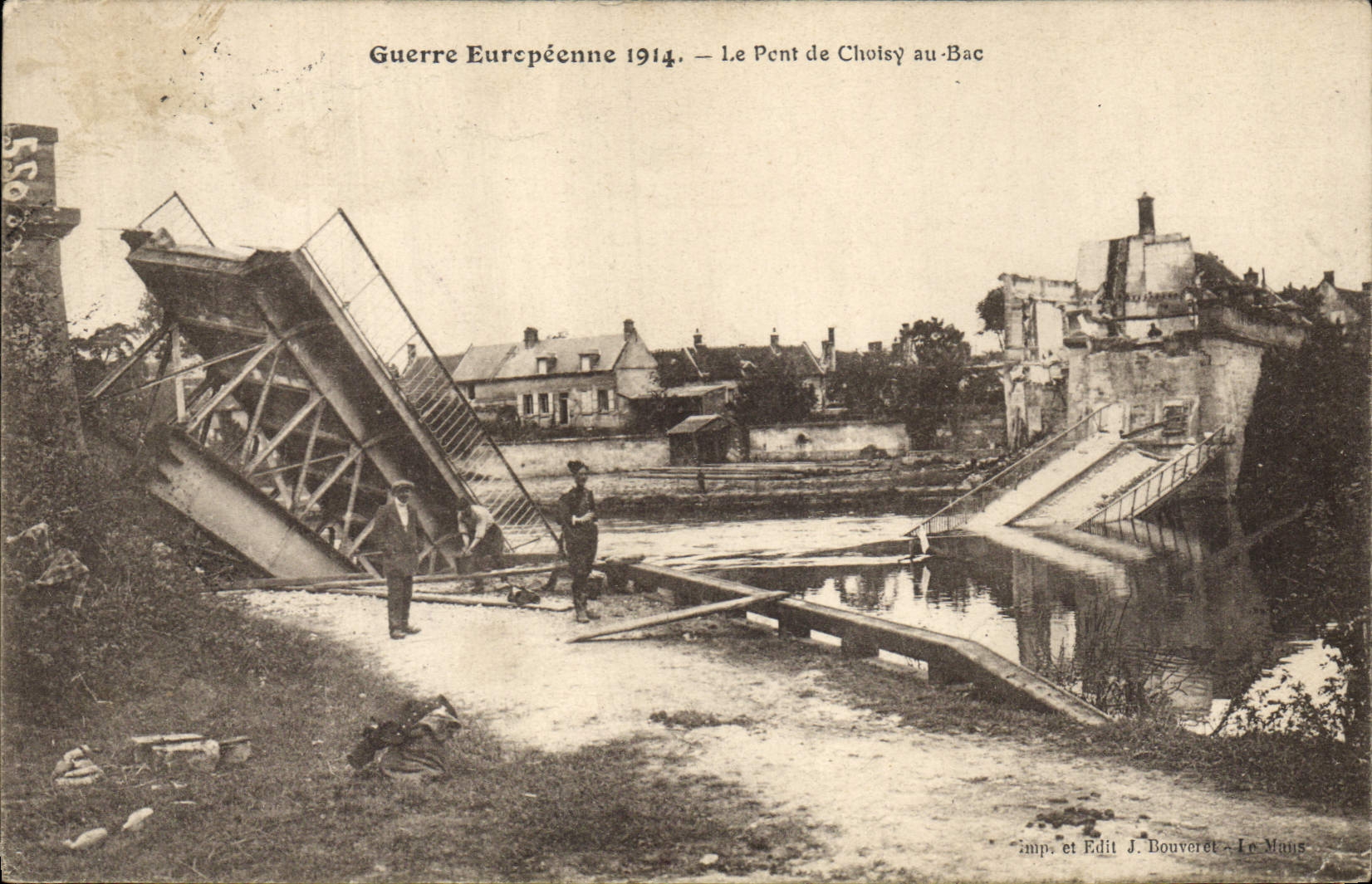 CPA Militaria Guerre Europeenne 1914 le pont de Choisy au Bac 