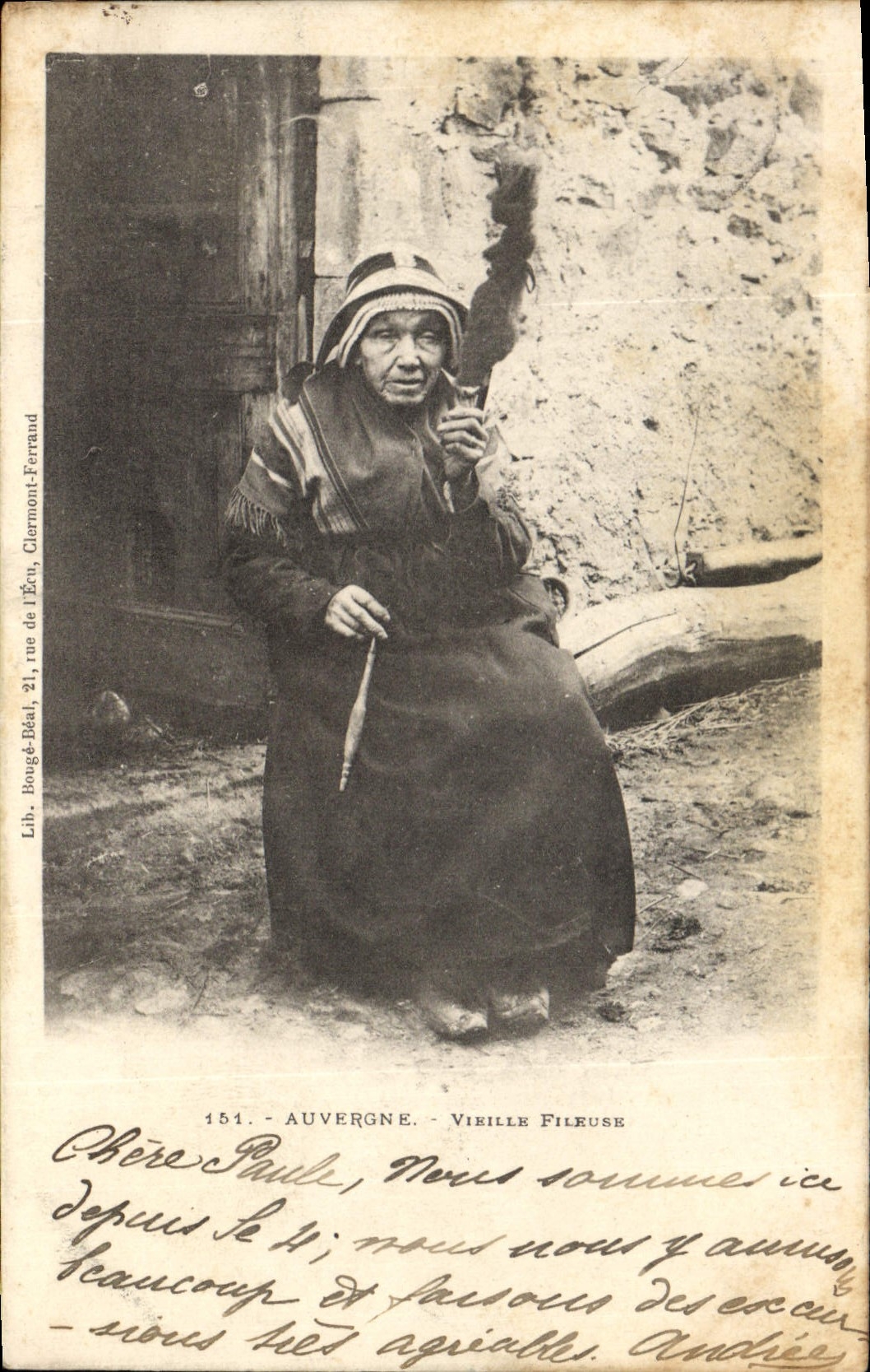 Auvergne - Vieille Fileuse — Lib. Bougé-Béal, 21, rue de l'Érny, Clermont-Ferrand, n°151