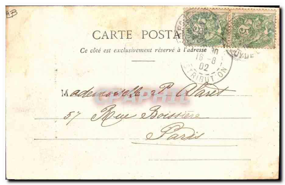 Auvergne - Vieille Fileuse — Lib. Bougé-Béal, 21, rue de l'Érny, Clermont-Ferrand, n°151 — Verso