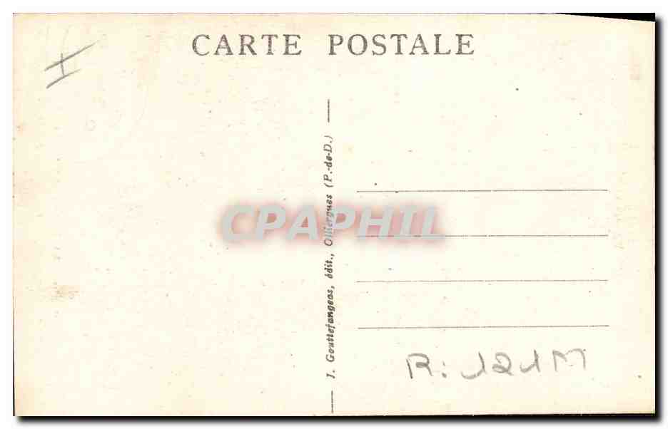 CPA Folklore Auvergne   — Verso