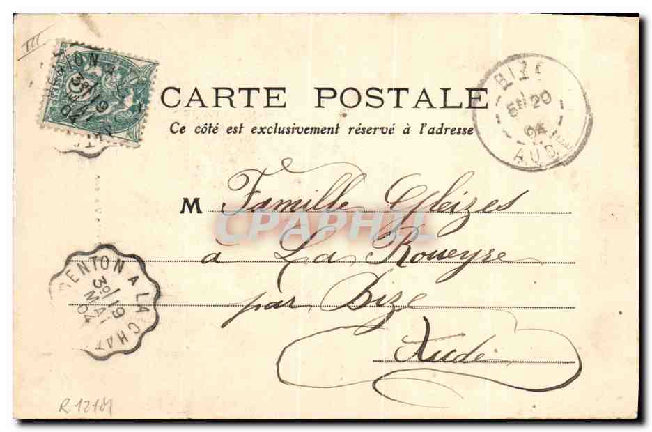 Un Vieilieur — Type du Centre — Éditeur Chahly, n° 527 — Verso