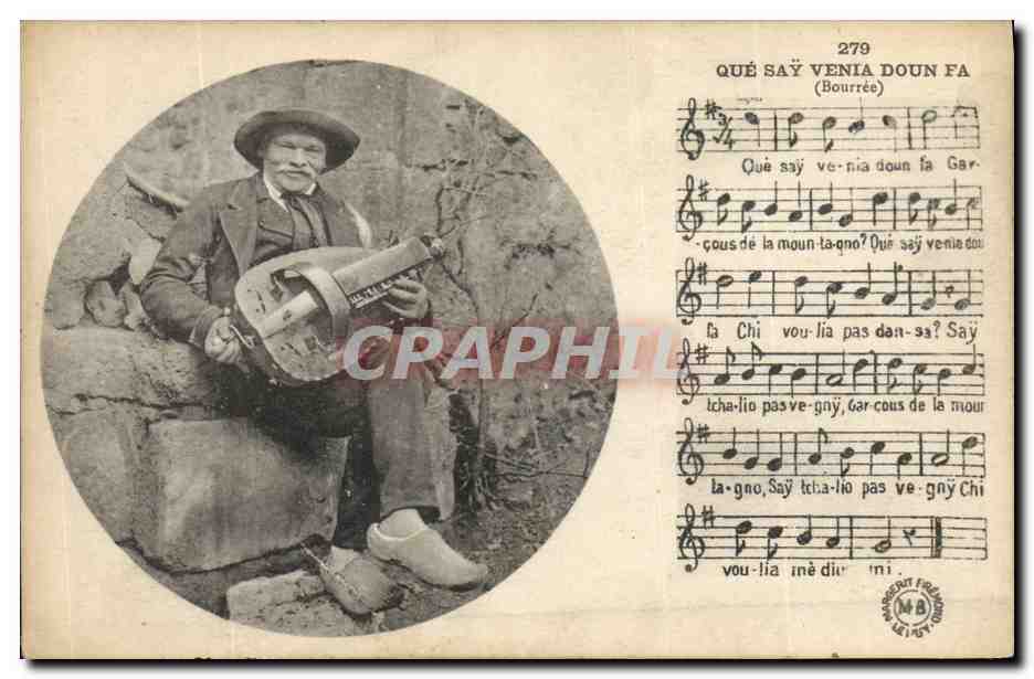 CPA Folklore Bourree Auvergne