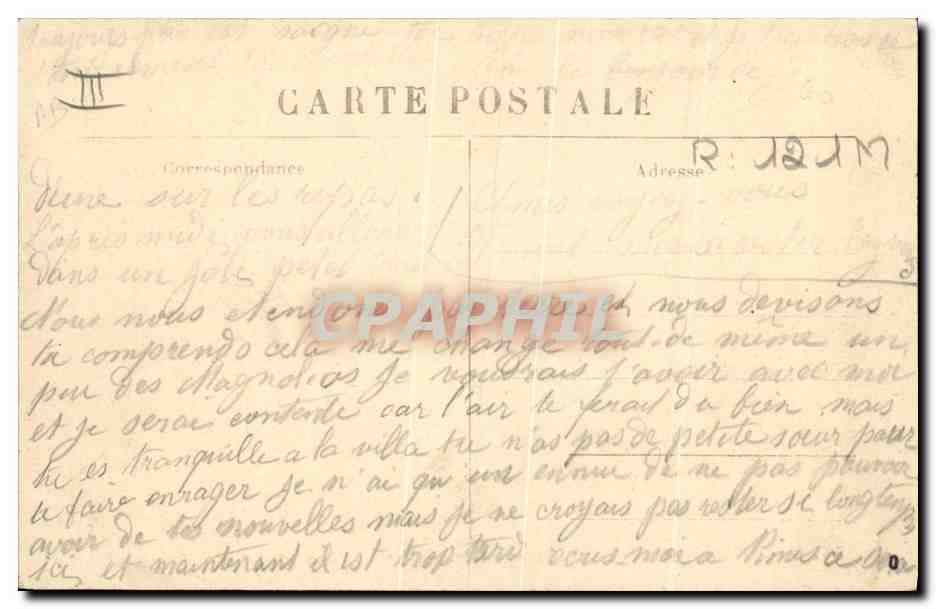 CPA Folklore Les differentes coiffures dites a l'Auvergnate — Verso