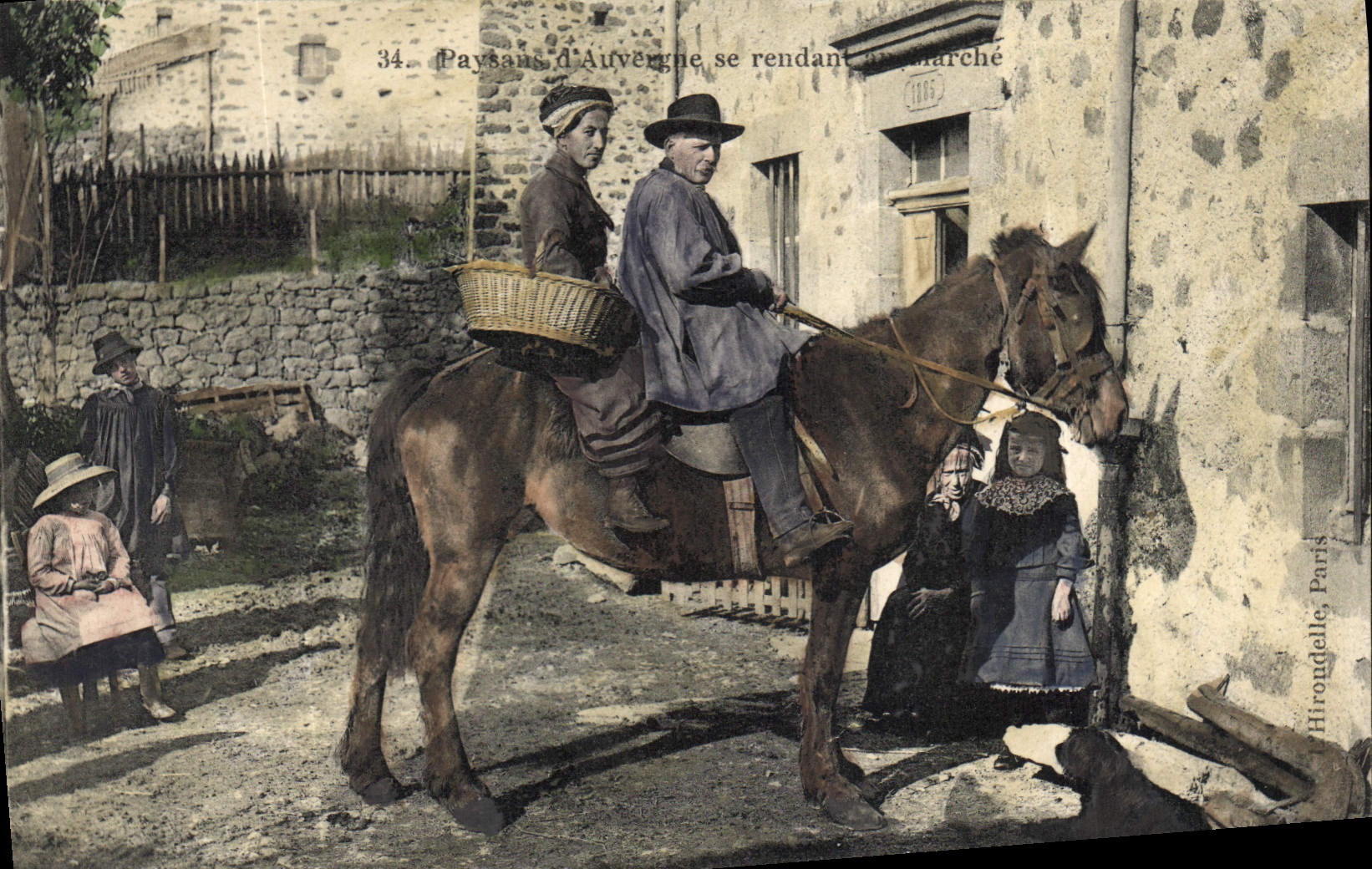 Paysans d'Auvergne se rendant au marché — Hirondelle, Paris, n°34