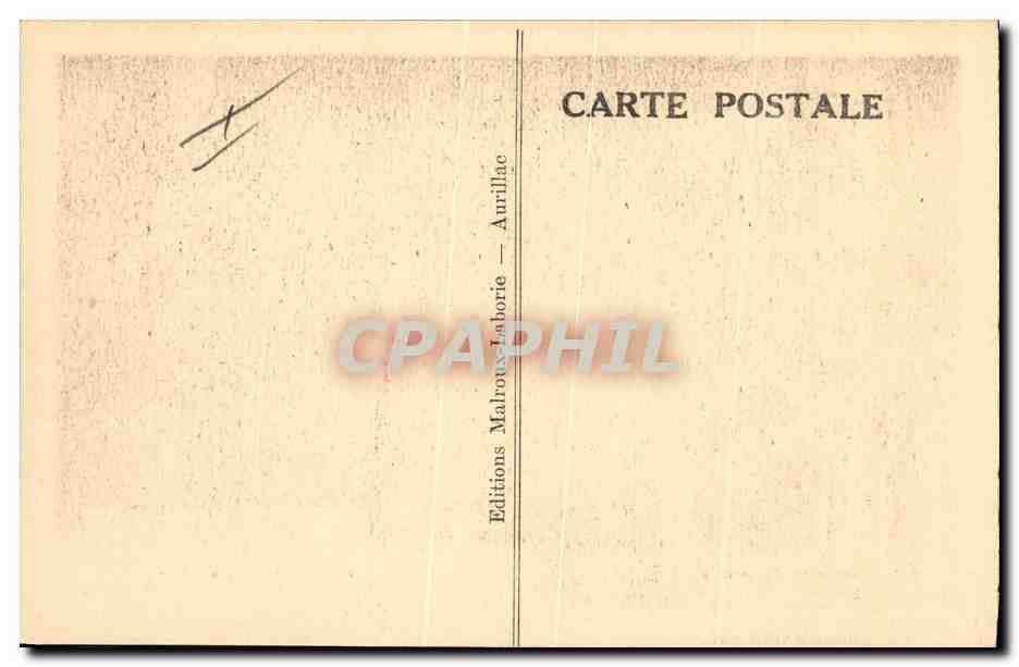 CPA Folklore Auvergne Un repas de noce — Verso