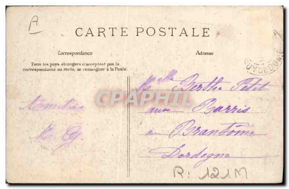 CPA Folklore Auvergne Un coin de foire TOP — Verso