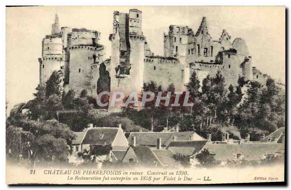 CPA Chateau de Pierrefonds en ruines