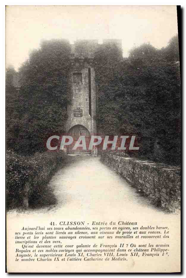 CPA Clisson Entree du Chateau 