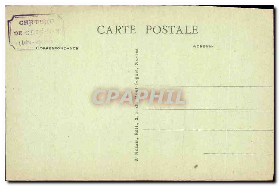 CPA Clisson Entree du Chateau  — Rückseite